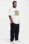 White 100% Cotton Oversized Plus Size Men's Printed T-Shirt - 3XL 4XL 5XL 6XL 7XL 8XL 9XL 10XL 11XL T-Shirt - Relaxed Fit - 3
