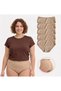 Soft Hearts Soft Textured and Cotton High Waist Basic Panties 5-Pack