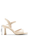 Women's Thin Heeled Matte Leather Ankle Strap Evening Dress Shoes - 2