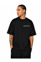 Car Drawing Printed Black Relaxed Fit Unisex T-Shirt - 4