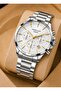 Dial with Stopwatch 2-Year Warranty Steel Strap 3 Atm Men Wristwatch Fg.X7276.3 - 3