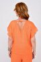 Women's Italian Tie-Back Silk Detailed Linen Blouse - 2
