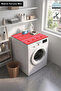 Clothes Dryer Top Organizer Mat Liquid-Proof Cover Coral Frequency - 2