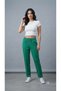 Women's Green Scuba Fabric High Waist Sweatpants Compatible with S m Size