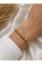 Steel Cuff Bracelet with Zircon Stone Detail - 3