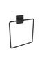 Self-Adhesive Black Stainless Metal Square Towel Holder (5690) - 5