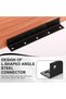 L-shaped corner connectors, 4-pack, stainless steel L-shaped metal brackets, suitable for furniture, shelves, cabinets, reinforcement and repair. - 5