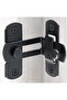 5pc Black 90-Degree Stainless Steel Shed Door Security Latches & Sliding Locks