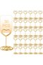 30 Metal Photo Folders - Birthday Place Card Folders (Gold)