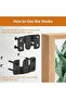 16-Piece Stainless Steel Double-Sided Hooks, Concealed Mounting Bracket, Z-Shaped Clip Bracket for Displaying Art Pictures - 5