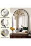 Modern Arched Bathroom Mirror – Metal Frame, Rust Resistant Tempered Glass, Wall Mounted Vanity Mirror for Entryway, Bedroom, Living Room, Bathroom - 2