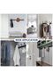 Wall-Mounted Coat Rack Five Heavy-Duty Three-Hook All-Metal Construction for Jackets Hoods Entrance Mud House Matte Black 2 Packs - 3