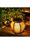 2-Pack Hand-Woven Pumpkin Solar Lanterns, Bohemian Hanging & Tabletop Garden Lights - 2