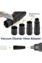 3-Piece Vacuum Cleaner Hose Adapter Set - Universal Hose Adapter - Vacuum Cleaner Connecting Hose and Nozzle - 3