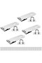 4-Pack 5" Heavy-Duty Stainless Steel Padlock Hasps, Folding Latch Lock for Wooden & Interior Doors (Silver)