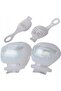 Silicone bicycle lights, 4-piece set, white, two large sizes and two small sizes.