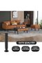 Set of 4 adjustable furniture legs, with a height adjustment range of 25-43 cm, made of black metal, suitable for cabinets, TV cabinets, sofas... - 4