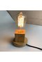 Wooden table lamp base, suitable for office/bedroom/living room, wooden base with extension cord. - 2