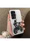 Samsung Galaxy S25 Ultra Compatible Motorcycle Rider Drawing with Helmet Printed Men's Style Phone Protective Case