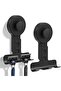 This detachable - Bathroom razor holder features two SS suction cup hooks & a Wall-Mount design - making it For storage in the Bathroom & shower area