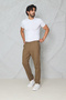 Men's Mink Linen Trousers with Elastic Waist, Comfortable Fit, Summer Casual Trousers - 2