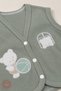 Unisex Baby Bulk Teddy Bear Embroidered Organic Cotton 3-6-9 Months 3-Piece Combed Cotton Baby Vest Set - 6