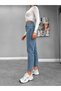Julia Milano Blue Medium Snow Wash Daily Wear Casual Comfort Mom Boyfriend Jean Women's Denim Trousers (New Season) (2026) - 2