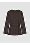 Brown Belted Soft Touch Women's Sweatshirt Tunic - 6