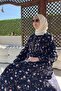 Bihter Navy Blue Dress - 2