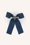 Appliqued Pearl Detailed Bow Hair Clip for Girls I2704A8Ns - 3