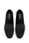 Women's Black Wedge Heeled Leather Comfort Loafer Af170019Dv - 7