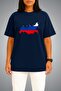 Oversize Russia Flag and Map Chest Printed Unisex T-Shirt - 2