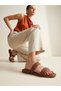 Mi̇a026-1611 Women's Hand-Knitted Daily-Evening-Holiday Slippers - 2