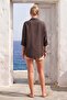 Italian Chocolate Color Shirt Collar Long Sleeve Buttoned Sequined Embroidered Casual Woven Shirt 65 62 - 8