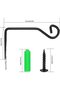 2 Hanging Basket Supports, Wall Hook, Support Hook for Plants, Flowerpots, Garden, Bird Feeders, Lanterns - 5