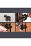 Portable door lock - travel hotel door lock, suitable for any door - black - 3