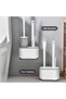 Toilet brush set, bathroom accessories, toilet cleaner, deep cleaning, multi-functional hanging toilet brush set for bathroom (pearl white) - 5