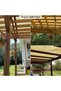 90% breathable sunshade mesh 1x2m 185g/m² with eyelets – brown UV-resistant for garden, pergola and terrace - 2