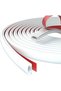 Door and window seal for thermal and sound insulation, self-adhesive rubber door seal, PVC seal for cold insulation, seal for door (6M, D-white)