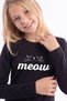 Girl's Round Neck Sweatshirt with Print Detail - 5