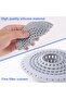 3-Pack Silicone Bathtub Drain Hair Catchers, Collapsible Shower Strainers (Fits 1.48"-1.75" Drains) - 3