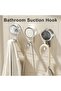 Rotating Suction Cup Hook Vacuum Adsorption Sturdy Durable Waterproof Moisture-Proof Reusable Space-Saving Gray - 2