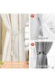 Two-piece adjustable curtain tieback set - suitable for curtains - off-white - curtain tiebacks - 5