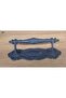 Patterned Mirrored Angled Brass Pull Handle |   280 mm |   Oxide Black |   Classic Series - 2