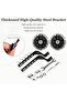 Pair Kids Bicycle Training Wheels with Flashing LED Lights, Adjustable Stabilizers for 12-20 Inch Bikes, Black - 3