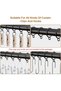 50 eyelet metal curtain rings, 1.5-inch inner diameter, for curtain rods, black (fits curtain rods up to 1 1/4 inches in diameter). - 3