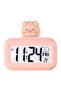 Cute cartoon LED electronic clock, desktop alarm clock, electronic data display, calendar, time, temperature, clock face, wind-up alarm clock. - 3