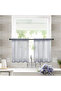 Two-piece sheer bistro curtains, short style, partition curtain, sheer curtain, 76x60 cm - grey - 4