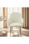 Modern Curved Back Dining Chair Cover Armrests Elastic Jacquard Woven Office Desk Easy Install Washable Swivel Green 1Pc - 2