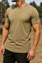 Soldier Undershirt Khaki Color - Cotton Short Sleeve Men's Undershirt Military Er Undershirt Crew Neck - 4